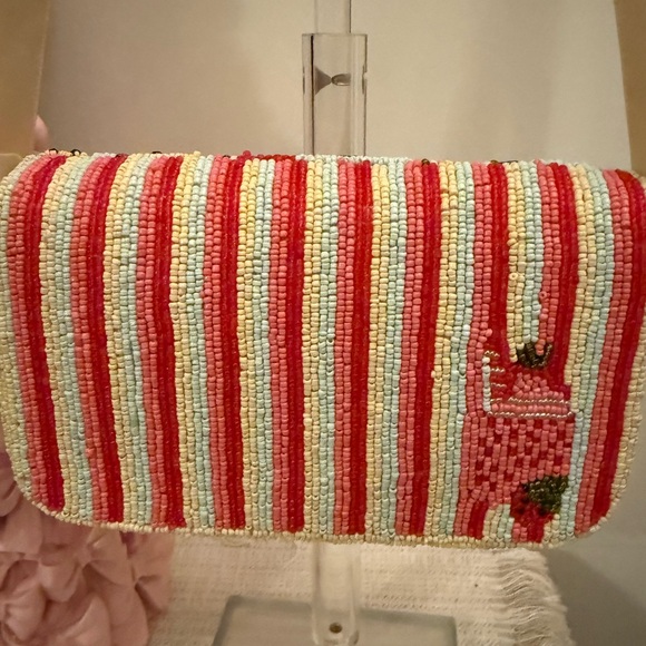 Hand-Beaded Fruit Mosaic Shoulder Bag - Multicolor - Picture 4 of 4